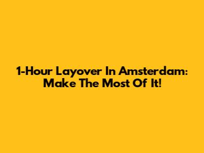1-Hour Layover In Amsterdam: Make The Most Of It!