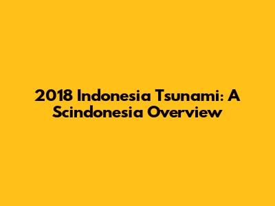 2018 Indonesia Tsunami: A Scindonesia Overview