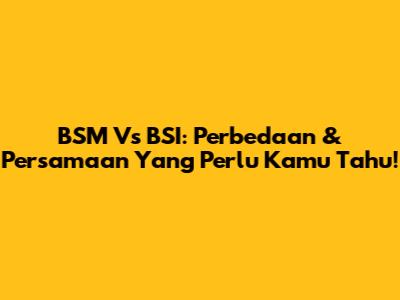 BSM Vs BSI: Perbedaan & Persamaan Yang Perlu Kamu Tahu!