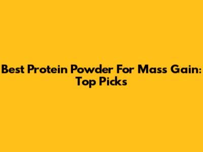 Best Protein Powder For Mass Gain: Top Picks