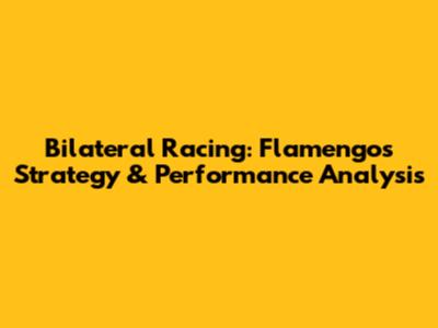 Bilateral Racing: Flamengo's Strategy & Performance Analysis