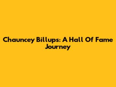 Chauncey Billups: A Hall Of Fame Journey