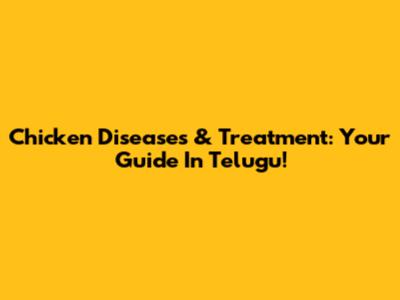 Chicken Diseases & Treatment: Your Guide In Telugu!