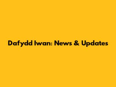 Dafydd Iwan: News & Updates