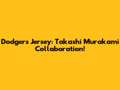 Dodgers Jersey: Takashi Murakami Collaboration!