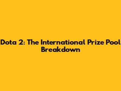 Dota 2: The International Prize Pool Breakdown