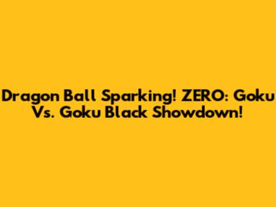 Dragon Ball Sparking! ZERO: Goku Vs. Goku Black Showdown!