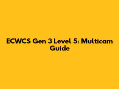 ECWCS Gen 3 Level 5: Multicam Guide