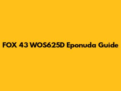 FOX 43 WOS625D Eponuda Guide