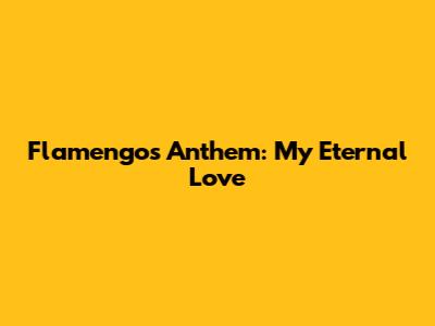 Flamengo's Anthem: My Eternal Love