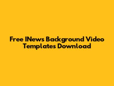 Free INews Background Video Templates Download