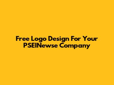 Free Logo Design For Your PSEINewse Company