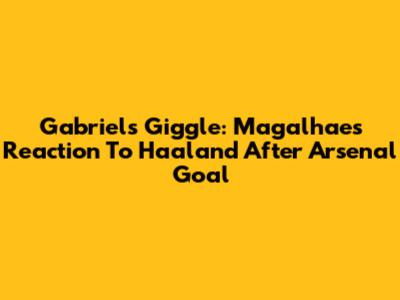 Gabriel's Giggle: Magalhaes' Reaction To Haaland After Arsenal Goal