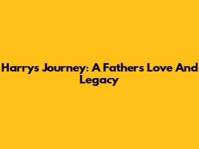 Harry's Journey: A Father's Love And Legacy