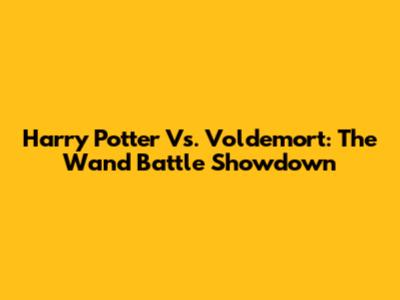 Harry Potter Vs. Voldemort: The Wand Battle Showdown
