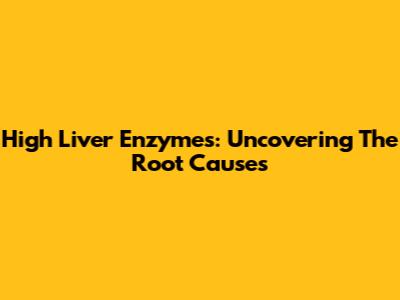 High Liver Enzymes: Uncovering The Root Causes