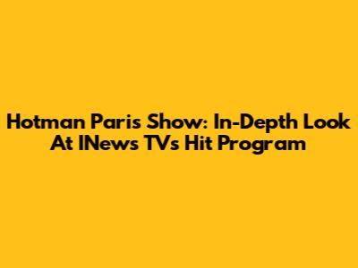 Hotman Paris Show: In-Depth Look At INews TV's Hit Program