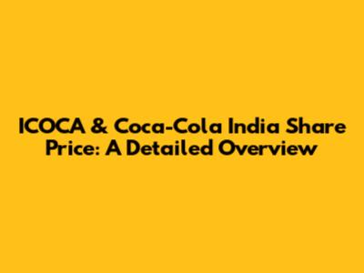 ICOCA & Coca-Cola India Share Price: A Detailed Overview