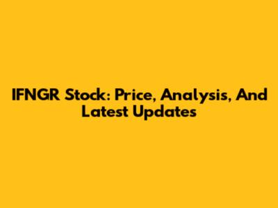 IFNGR Stock: Price, Analysis, And Latest Updates