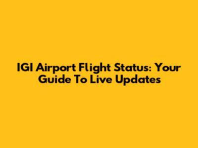 IGI Airport Flight Status: Your Guide To Live Updates