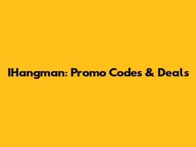 IHangman: Promo Codes & Deals