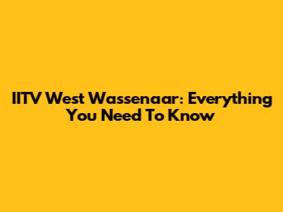 IITV West Wassenaar: Everything You Need To Know