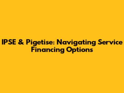 IPSE & Pigetise: Navigating Service Financing Options