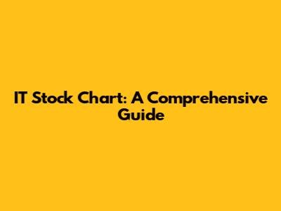 IT Stock Chart: A Comprehensive Guide