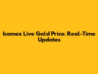 Icomex Live Gold Price: Real-Time Updates