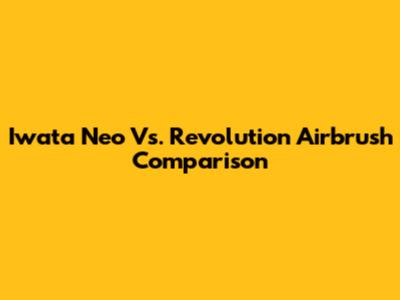 Iwata Neo Vs. Revolution Airbrush Comparison