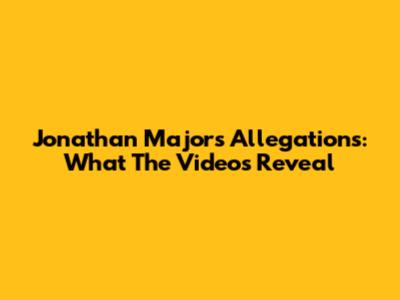 Jonathan Majors Allegations: What The Videos Reveal