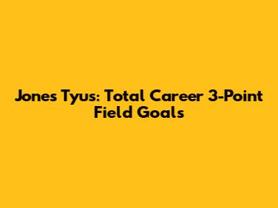 Jones Tyus: Total Career 3-Point Field Goals