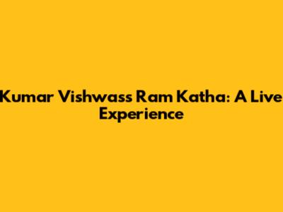 Kumar Vishwas's Ram Katha: A Live Experience
