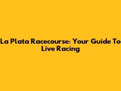 La Plata Racecourse: Your Guide To Live Racing