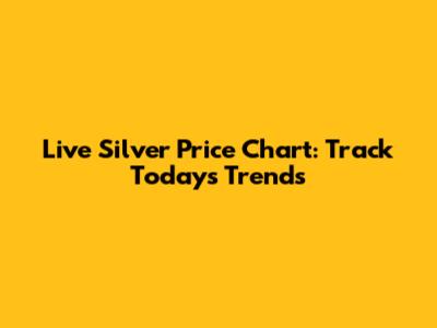 Live Silver Price Chart: Track Today's Trends
