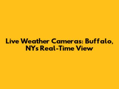 Live Weather Cameras: Buffalo, NY's Real-Time View