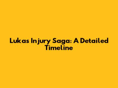 Luka's Injury Saga: A Detailed Timeline