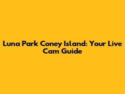 Luna Park Coney Island: Your Live Cam Guide