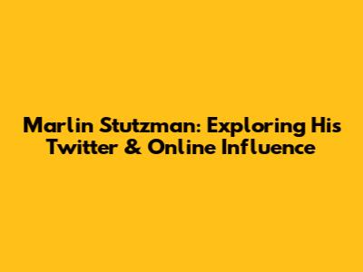 Marlin Stutzman: Exploring His Twitter & Online Influence