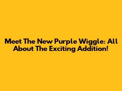 Meet The New Purple Wiggle: All About The Exciting Addition!