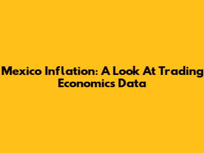 Mexico Inflation: A Look At Trading Economics Data