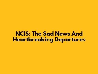 NCIS: The Sad News And Heartbreaking Departures
