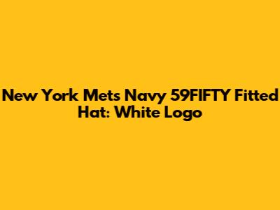 New York Mets Navy 59FIFTY Fitted Hat: White Logo