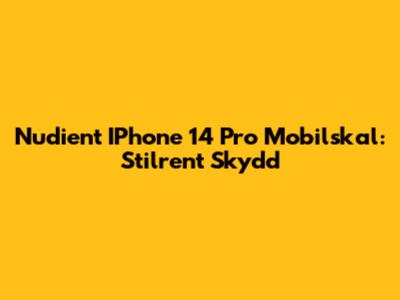 Nudient IPhone 14 Pro Mobilskal: Stilrent Skydd