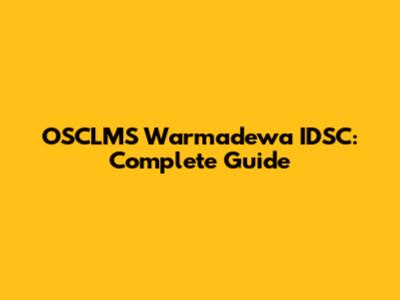 OSCLMS Warmadewa IDSC: Complete Guide