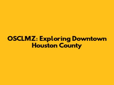 OSCLMZ: Exploring Downtown Houston County