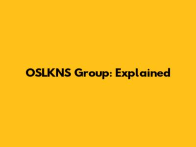 OSLKNS Group: Explained