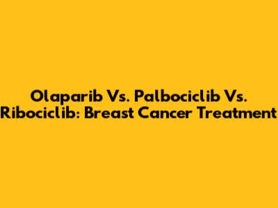 Olaparib Vs. Palbociclib Vs. Ribociclib: Breast Cancer Treatment