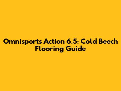 Omnisports Action 6.5: Cold Beech Flooring Guide