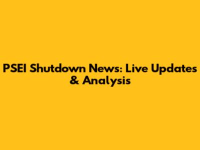 PSEI Shutdown News: Live Updates & Analysis